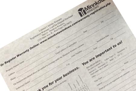 Window Warranty Registration