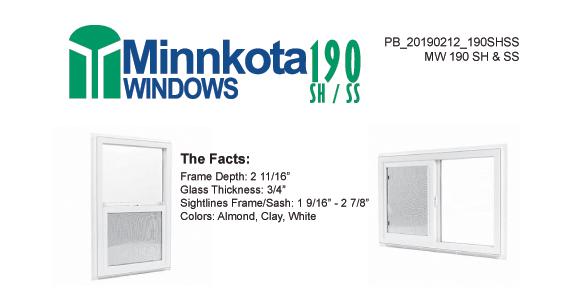 190 Single Hung & Single Slider by Minnkota Windows